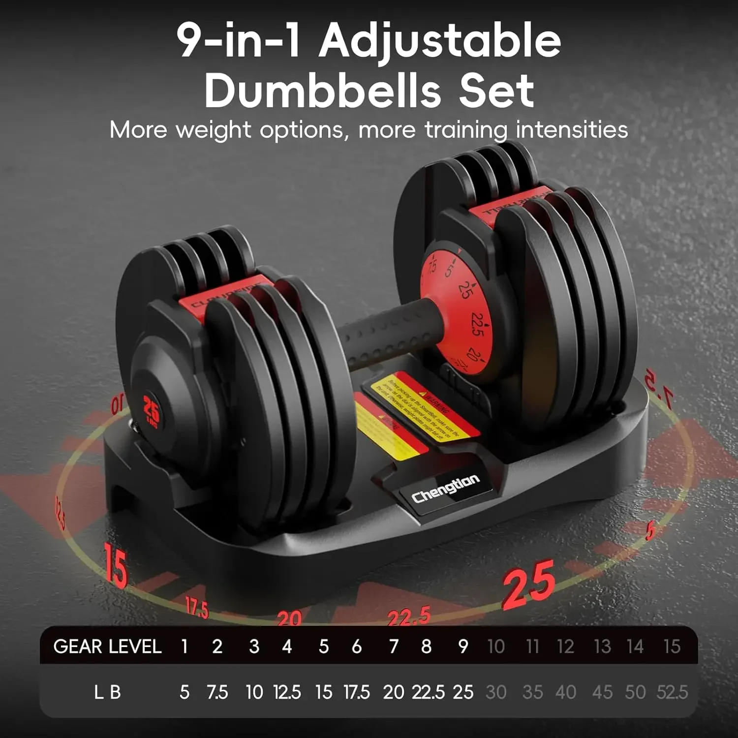 Dumbbell Set - Juego de mancuernas ajustables mejoradas de