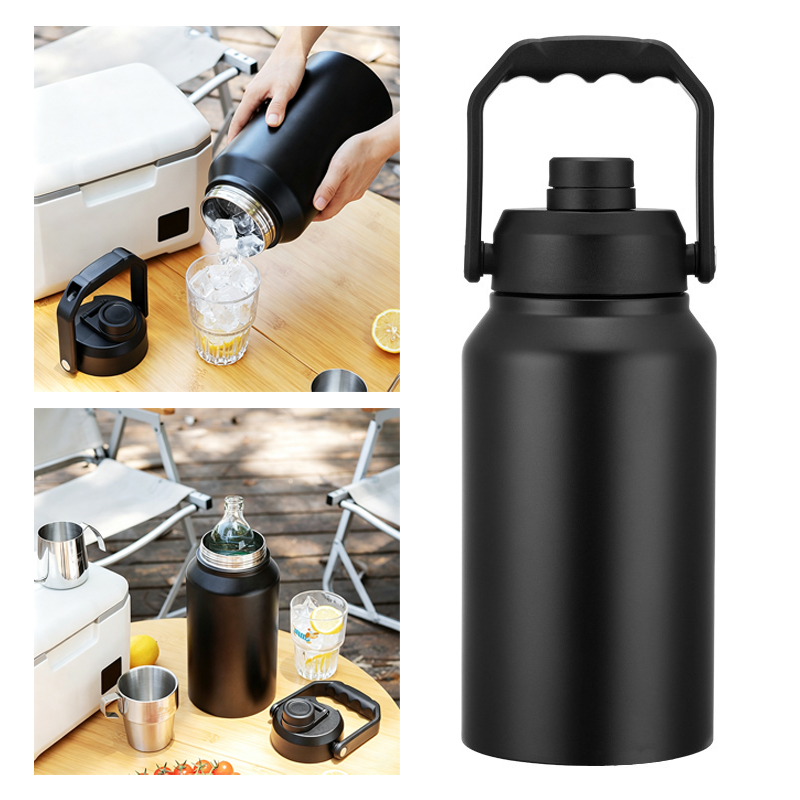 Sports Water Bottle Insulated - Botella de agua aislada con tapa