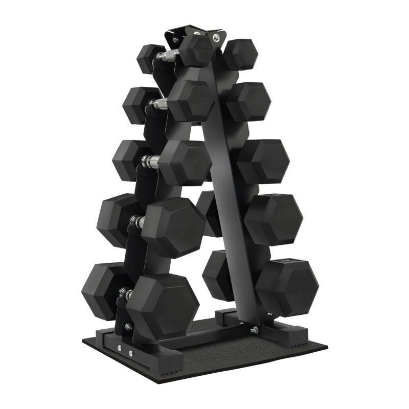 Dumbbell Set - Juego de Mancuernas Hexagonales Recubiertas de