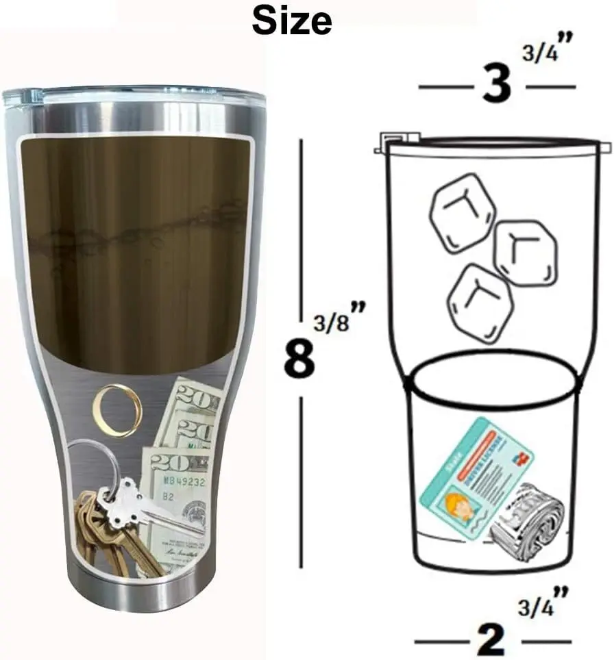 Sports Water Bottle Insulated - Caja de seguridad oculta, taza de