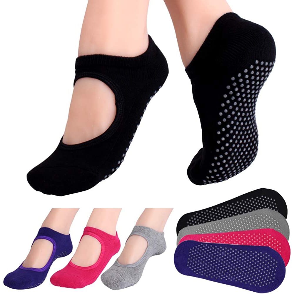 Yoga Mat - Calcetines antideslizantes con espalda descubierta para