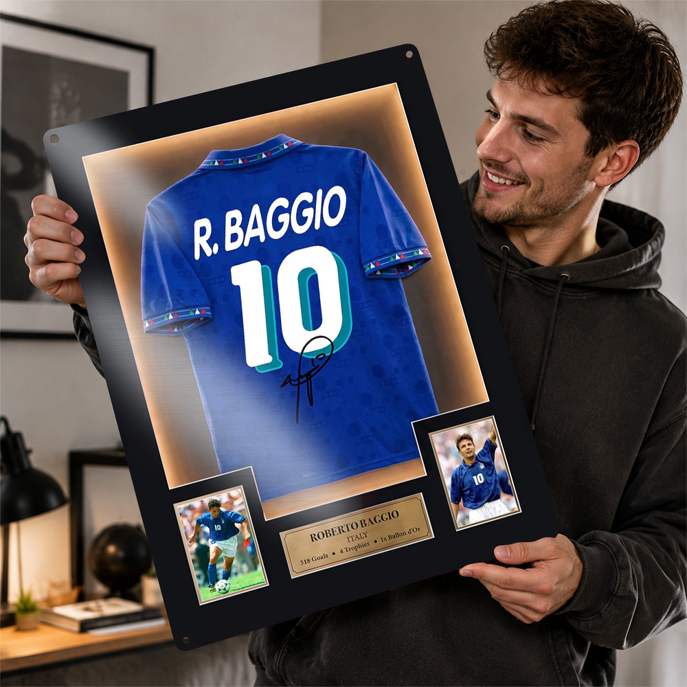 Sports Equipment Poster - Póster Conmemorativo de Roberto Baggio, Arte