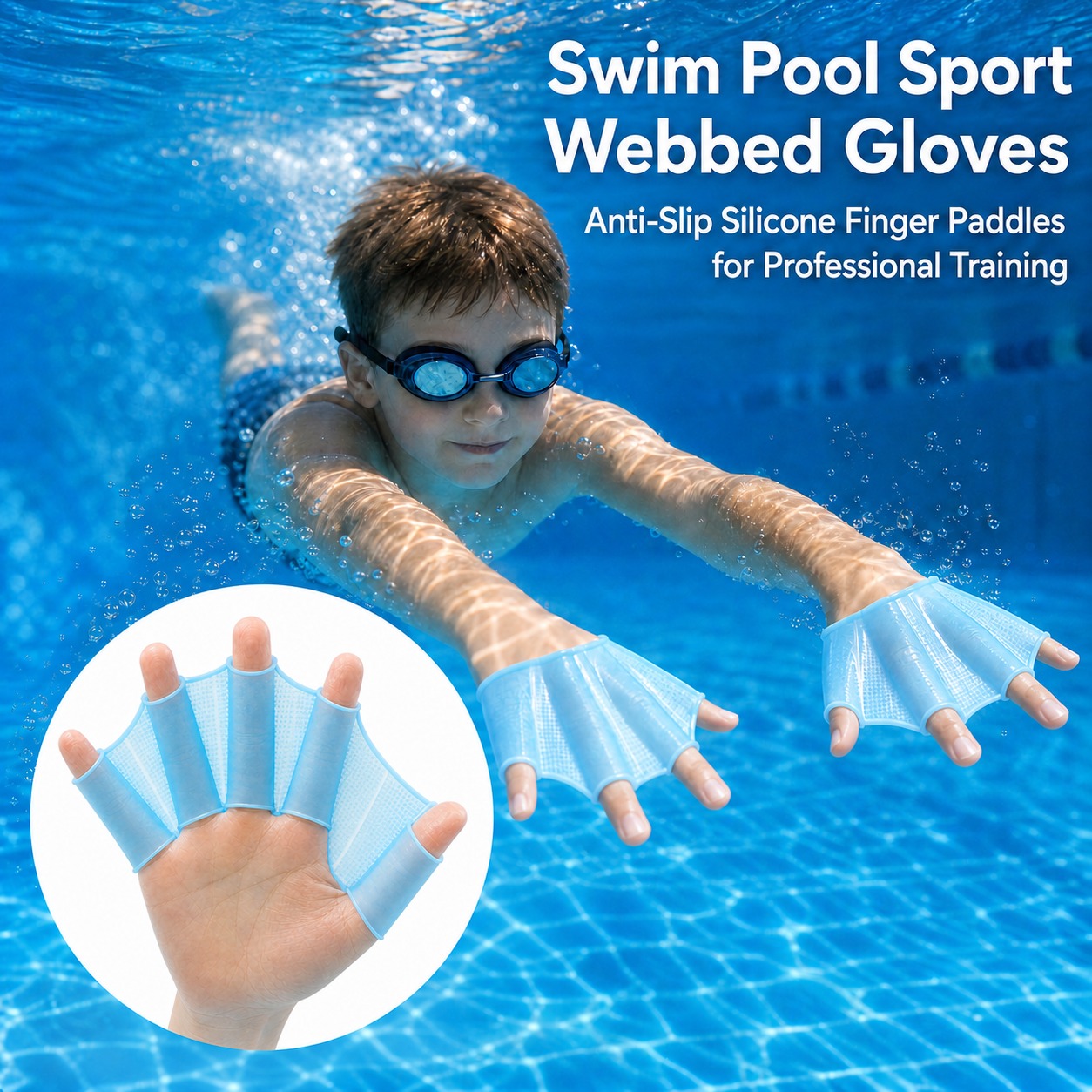 Sports Equipment 5 Years Old - Aletas de Silicona para Natación, Guantes