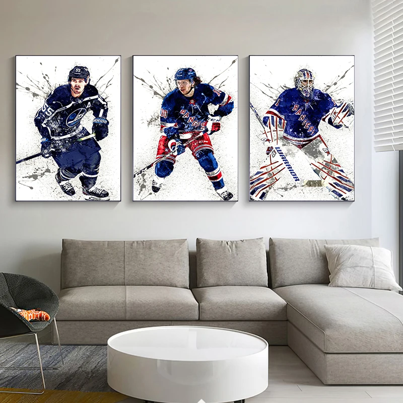 Abstract Ice Hockey Portrait S - Sports Equipment Poster reseña y precio
